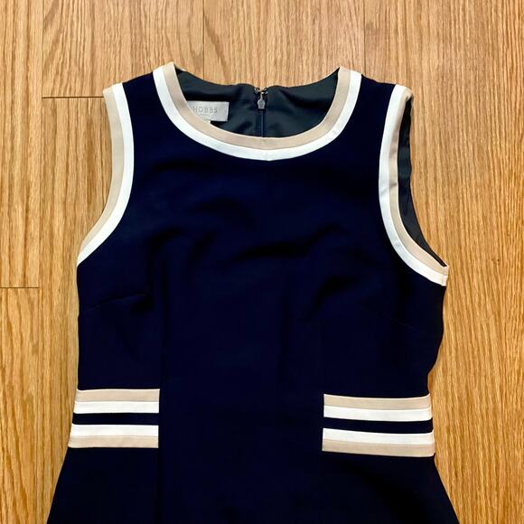 Hobbs London Ebony Navy Blue Camel Ivory Dress Blazer Set Womens - Picture 3 of 16